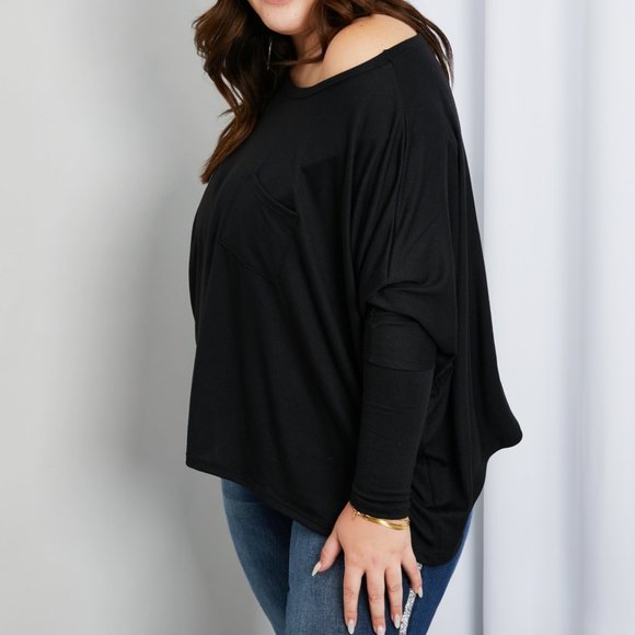 Zenana Full Size Round Neck Pocket Long Sleeve Top - Picture 3 of 10